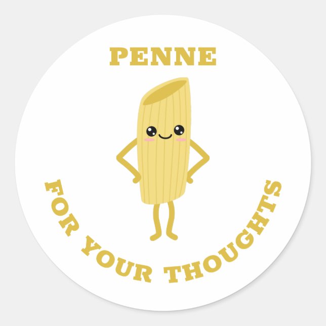 Sticker Rond Penne pour vos pensées (Devant)