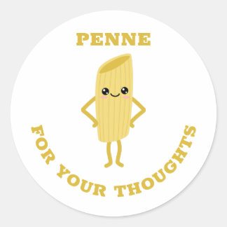 Sticker Rond Penne pour vos pensées