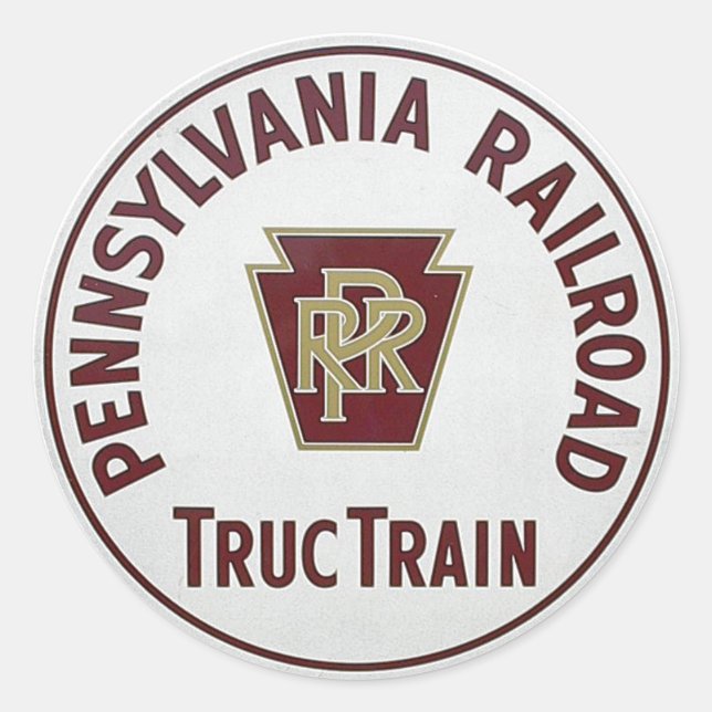 Sticker Rond Pennsylvania Railroad TrucTrain Service (Devant)