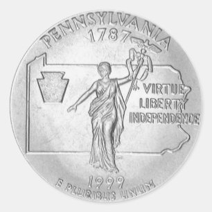 Sticker Rond Pennsylvanie