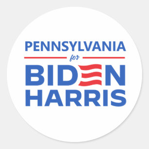 Sticker Rond Pennsylvanie pour Biden Harris