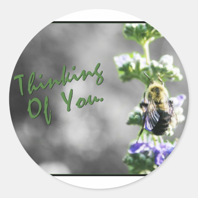 Sticker Rond Pense à toi ! (Devant)