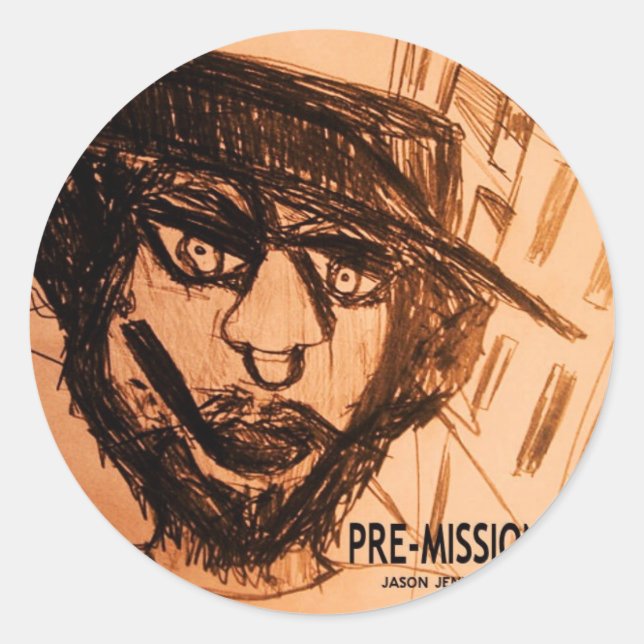 STICKER ROND PENSÉE AVANT LA MISSION (Devant)