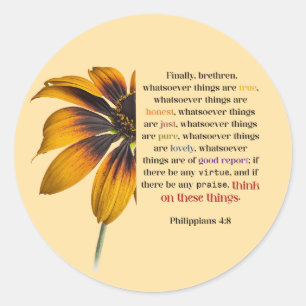 Sticker Rond Pensez à ces choses