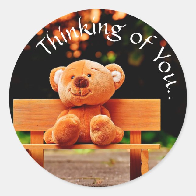 Sticker Rond Pensez à vous (Devant)