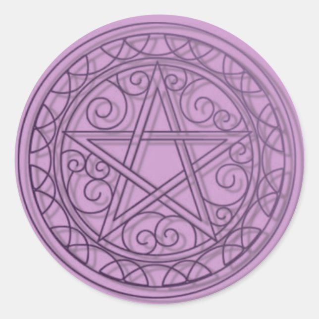 Sticker Rond pentacle tourbillonnant (Devant)