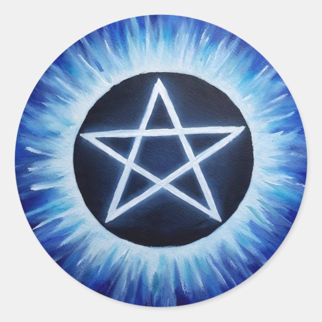 Sticker Rond Pentacles4Pagans (Devant)