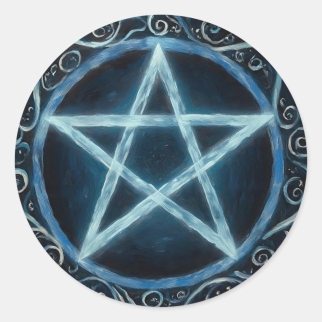 Sticker Rond Pentacles4Pagans (Devant)