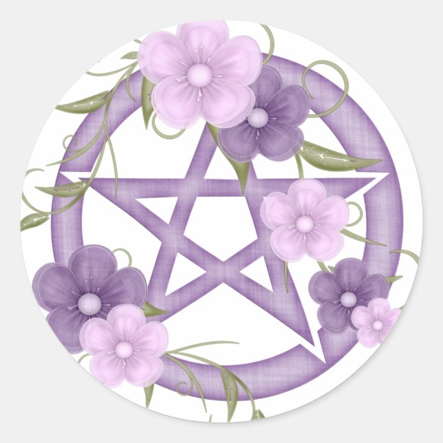 Sticker Rond ♥ Pentagram ♥ (mystique-1) (Devant)