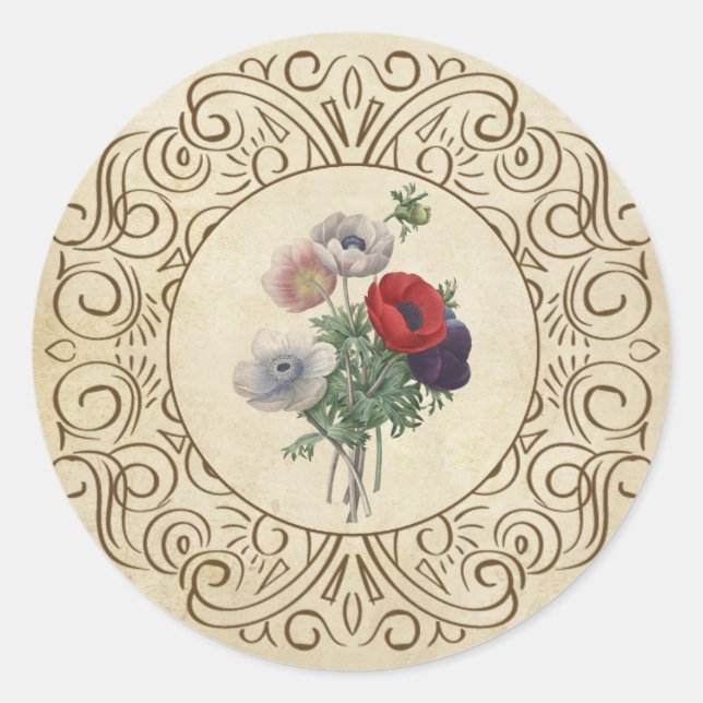 Sticker Rond Pépites victoriennes - Embellisement du rescapé fl (Devant)