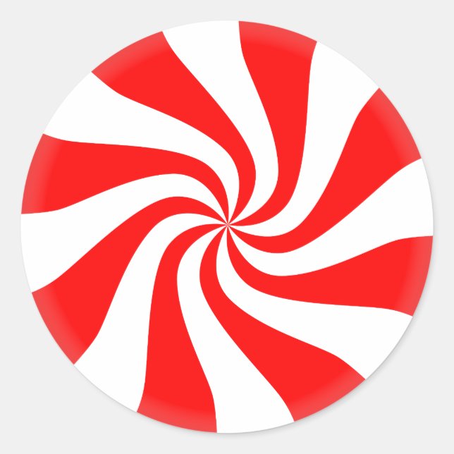 Sticker Rond Pepperment de Noël (Devant)