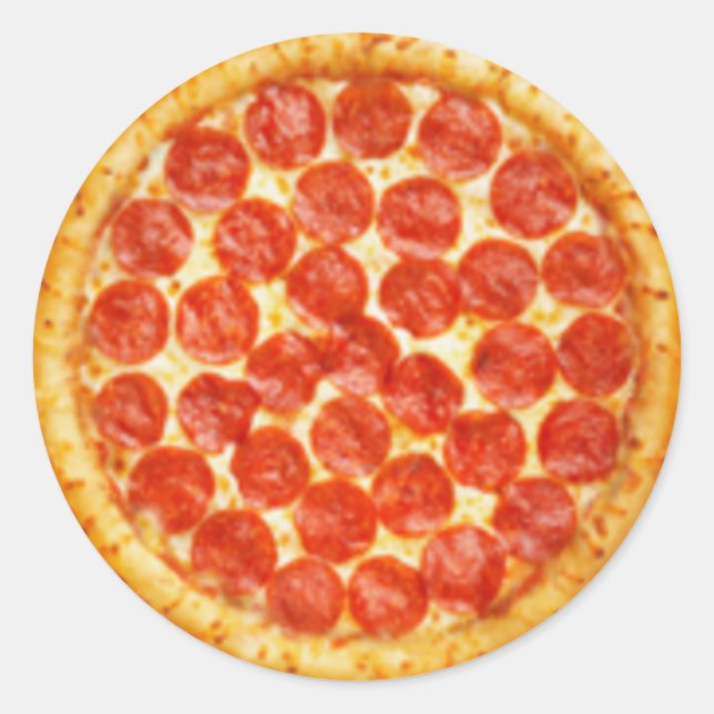 Sticker Rond Pepperoni Pizza (Devant)
