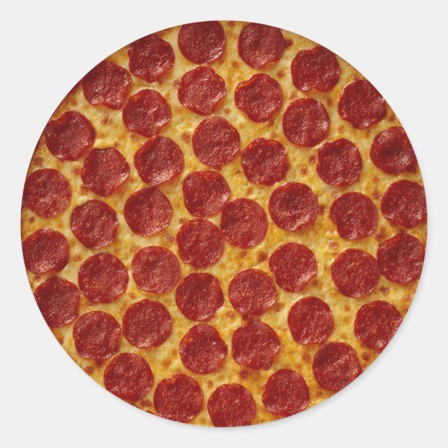 STICKER ROND PEPPERONI PIZZA (Devant)