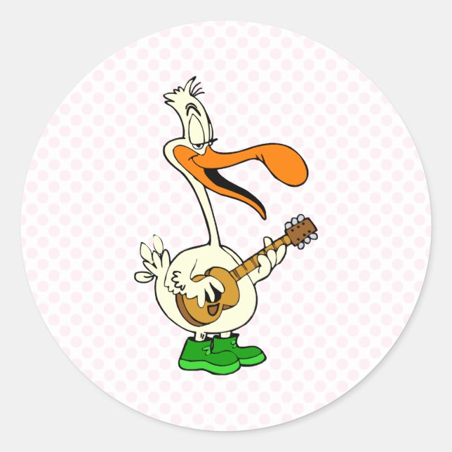 Sticker Rond Peppy Pelican (Devant)