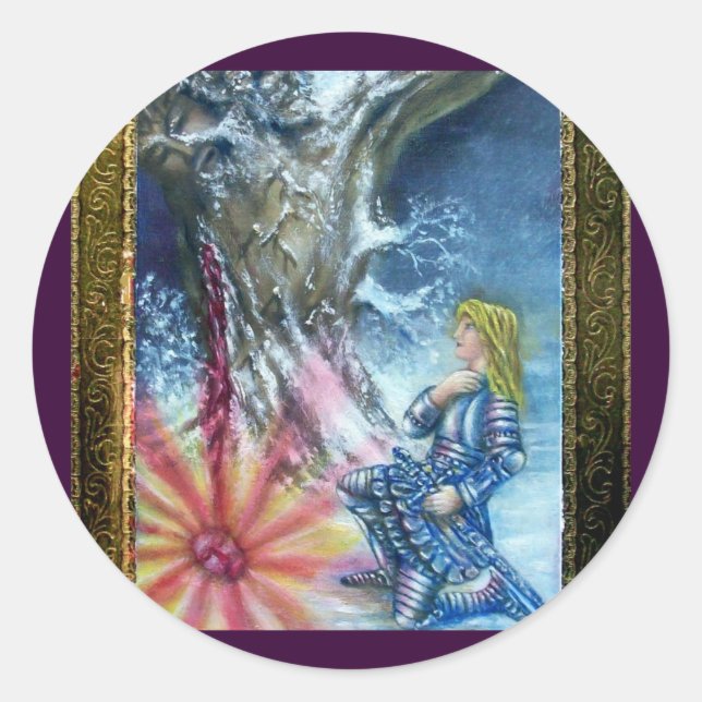 STICKER ROND PERCEVATION ET VISION DU SAINT-GRAIL (Devant)