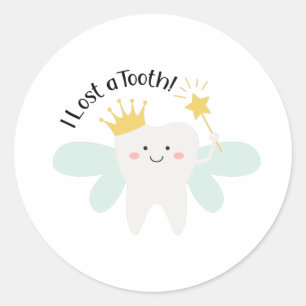 Sticker Rond Perdu une dent