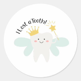 Sticker Rond Perdu une dent