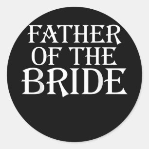 Sticker Rond Père de la mariée cool amour mariage graphique