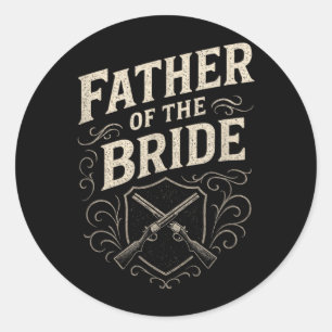 Sticker Rond Père de la mariée - Répétition de mariage