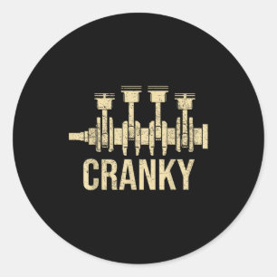 Sticker Rond Père de mécanique amateur de vilebrequin de moteur