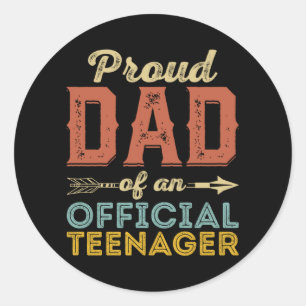 Sticker Rond Père de Proud