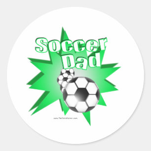 Sticker Rond Père de Soccer