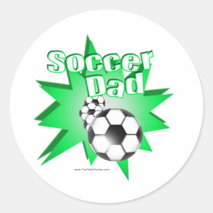 Sticker Rond Père de Soccer