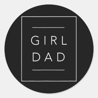 Sticker Rond Père des filles Tee Fier Fille Papa