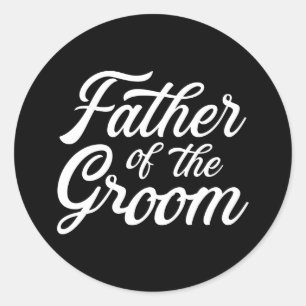 Sticker Rond Père du marié cadeau de papa mariage ou enterremen
