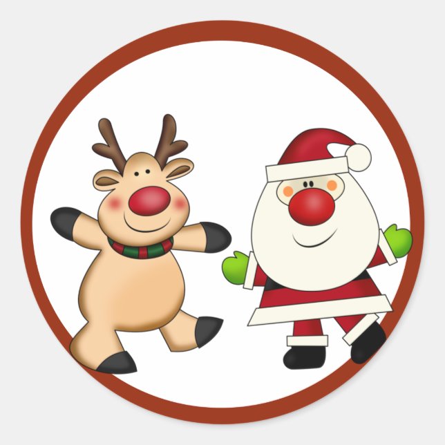 Sticker Rond Père Noël (Devant)