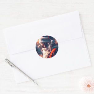 Sticker Rond Père Noël