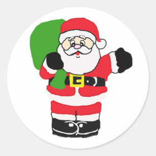 Sticker Rond Père Noël