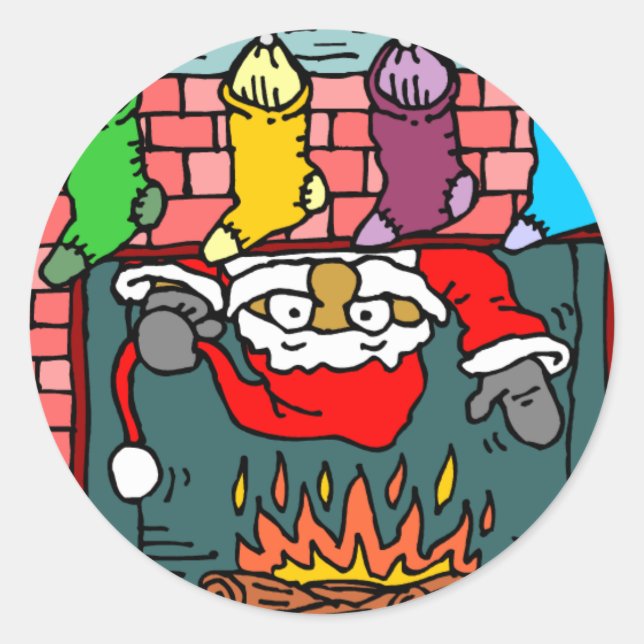 Sticker Rond Père Noël (Devant)