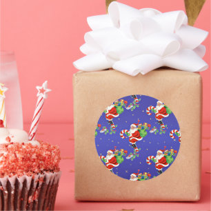 Sticker Rond Père Noël