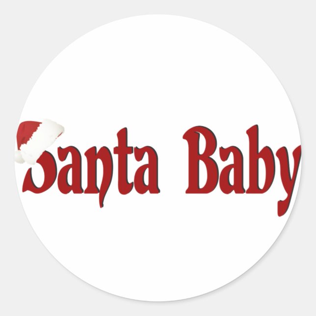 Sticker Rond Père Noël Baby (Devant)