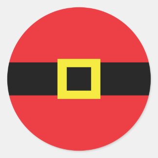 Sticker Rond Père Noël Belly Belt Buckle Funny Christmas Holida