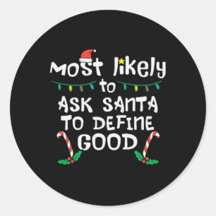 Sticker Rond Père Noël définira très probablement la fête de No
