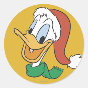 Sticker Rond Père Noël Donald Duck