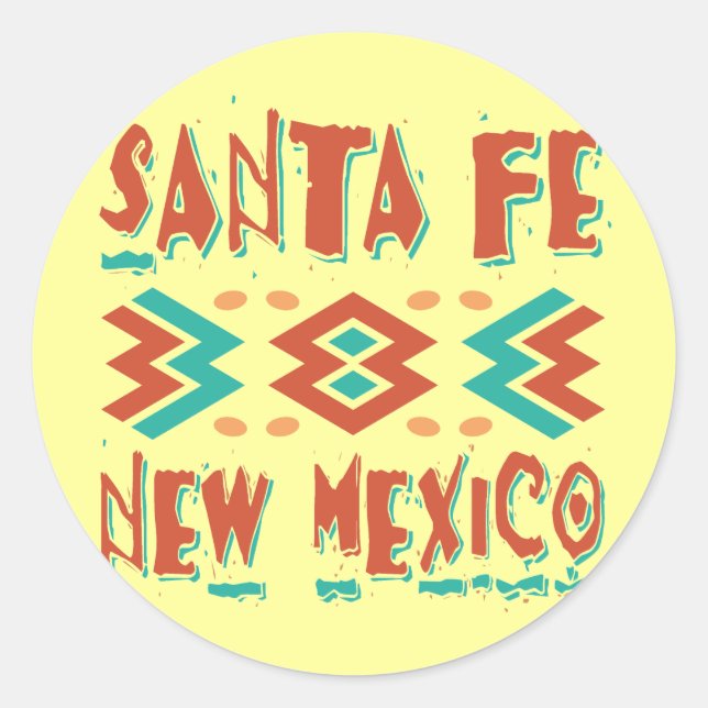 STICKER ROND PÈRE NOËL FE, NOUVEAU MEXIQUE (Devant)