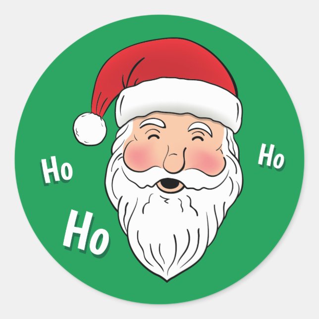 Sticker Rond Père Noël (Ho, Ho, Ho) (Devant)