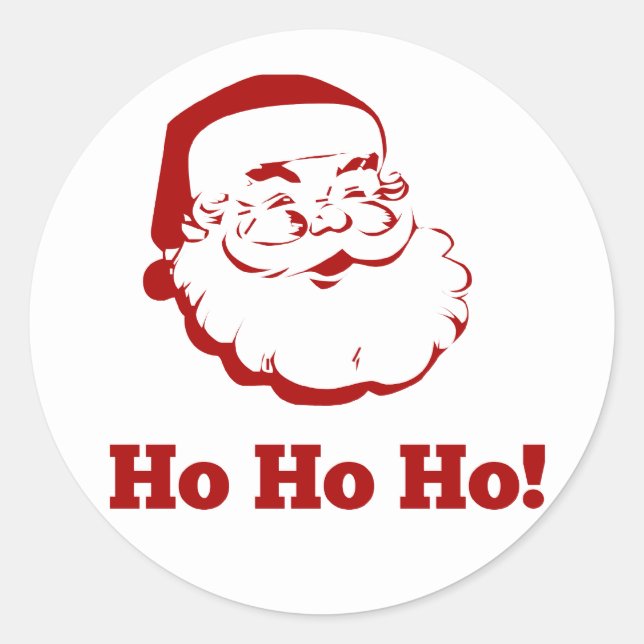 Sticker Rond Père Noël - Ho Ho Ho Ho ! (Devant)