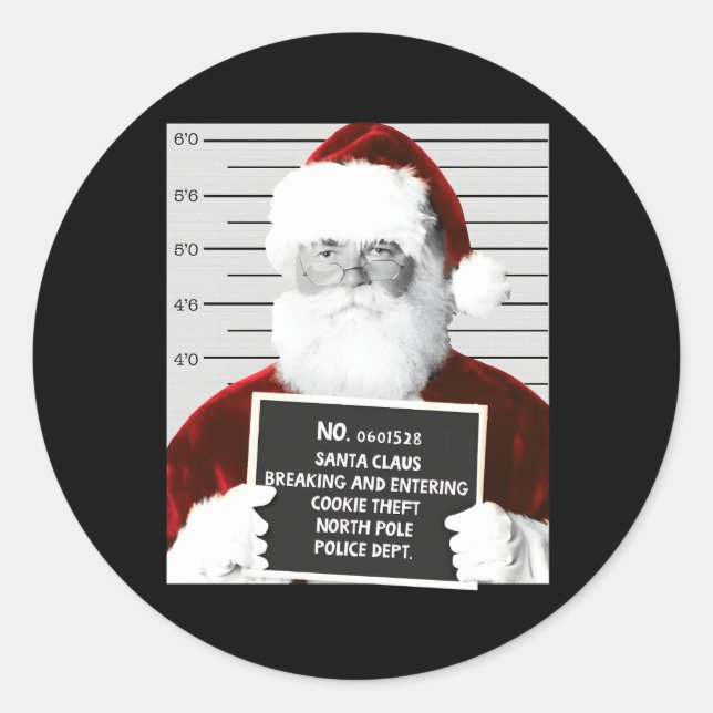 Sticker Rond Père Noël Hot Santa Claus emprisonné (Devant)