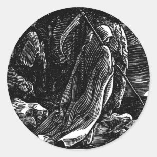 Sticker Rond Père Noël Muerte (Faucheuse mexicaine)