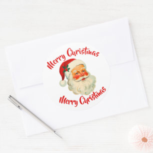 Sticker Rond Père Noël Noël 