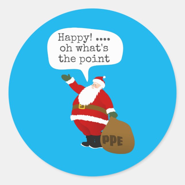 STICKER ROND PÈRE NOËL PPE (Devant)