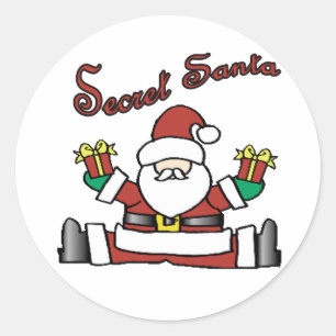 Sticker Rond père Noël secrète