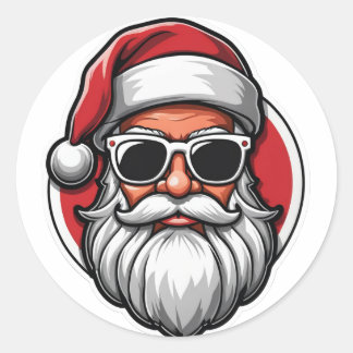 Sticker Rond Père Noël urbaine 7