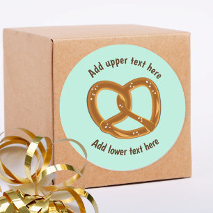 Sticker Rond Perfect Pretzel de Pain avec sel - Vos propres mot