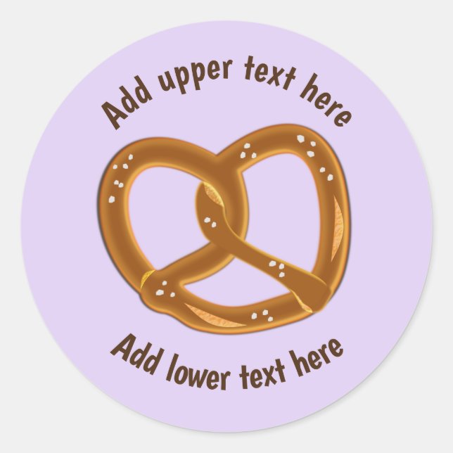 Sticker Rond Perfect Pretzel de Pain avec sel - Vos propres mot (Devant)