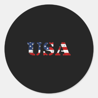 Sticker Rond Performance du drapeau américain patriotique du 4